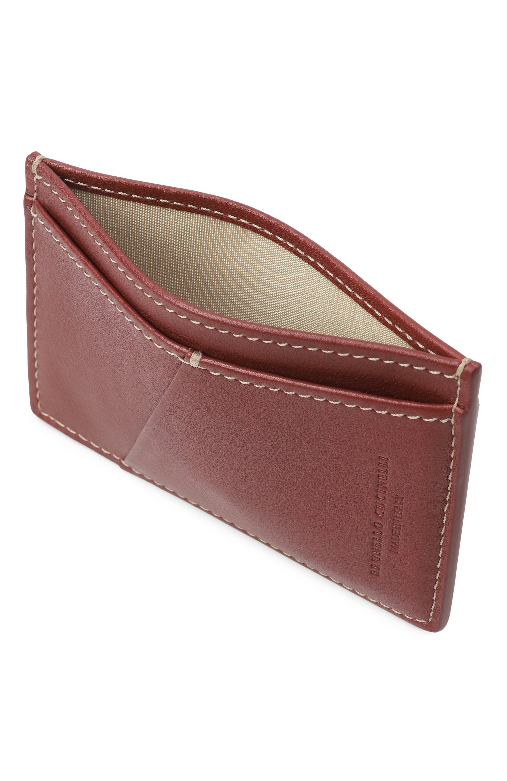 Кожаный футляр для кредитных карт BRUNELLO CUCINELLI, арт. MWN0BU435, фото 3