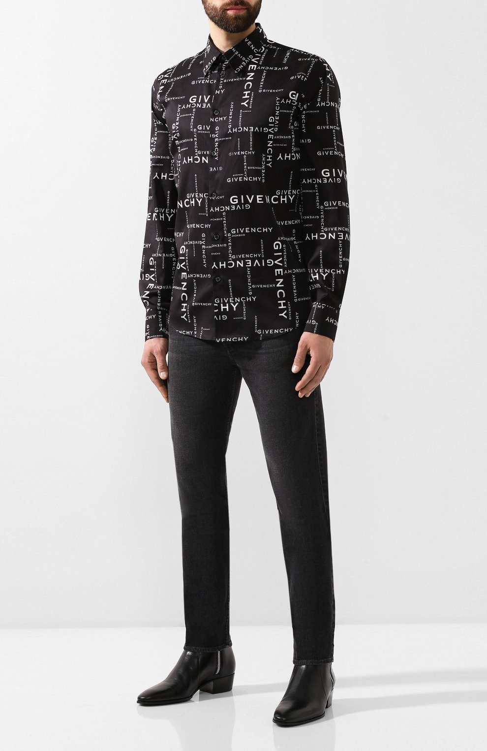 Хлопковая рубашка GIVENCHY, арт. BM60F612DS, фото 2