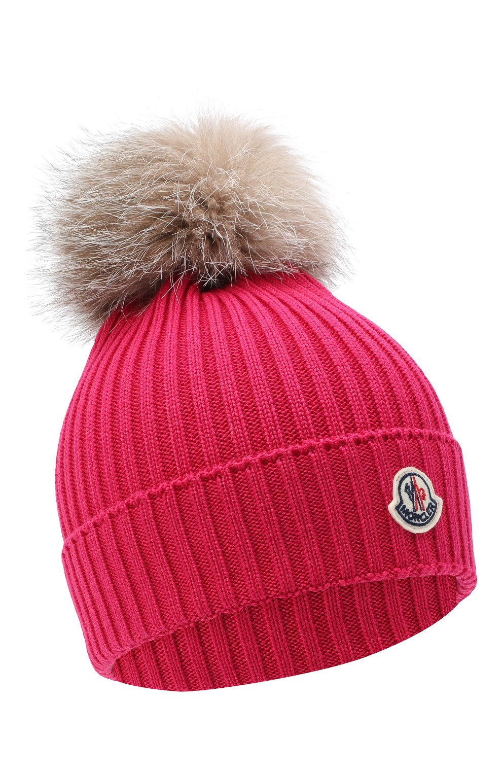 Шерстяная шапка с меховым помпоном MONCLER, арт. F2-954-3B711-10-04S01, фото 1