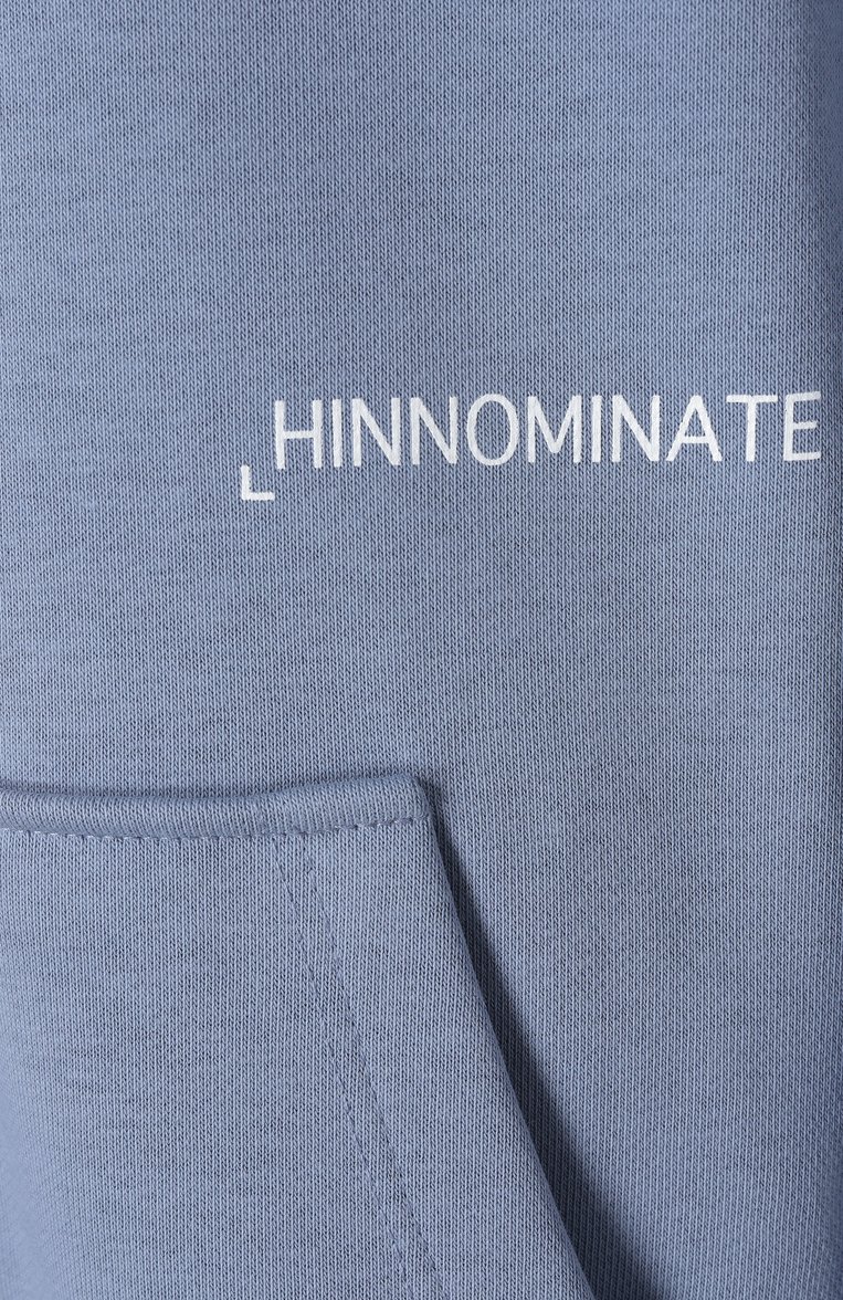 Женский хлопковая толстовка HINNOMINATE голубого цвета, арт. HMABW01400 | Фото 7 (Драгоценные камни: Проставлено; Материал внешний: Хлопок; Материал сплава: Проставлено; Рукава: Длинные; Длина (для топов): Стандартные; Женское Кросс-КТ: Кардиган-одежда; Стили: Спорт-шик)