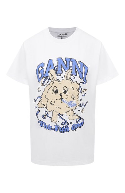 Хлопковая футболка GANNI, арт. T3673, фото 1