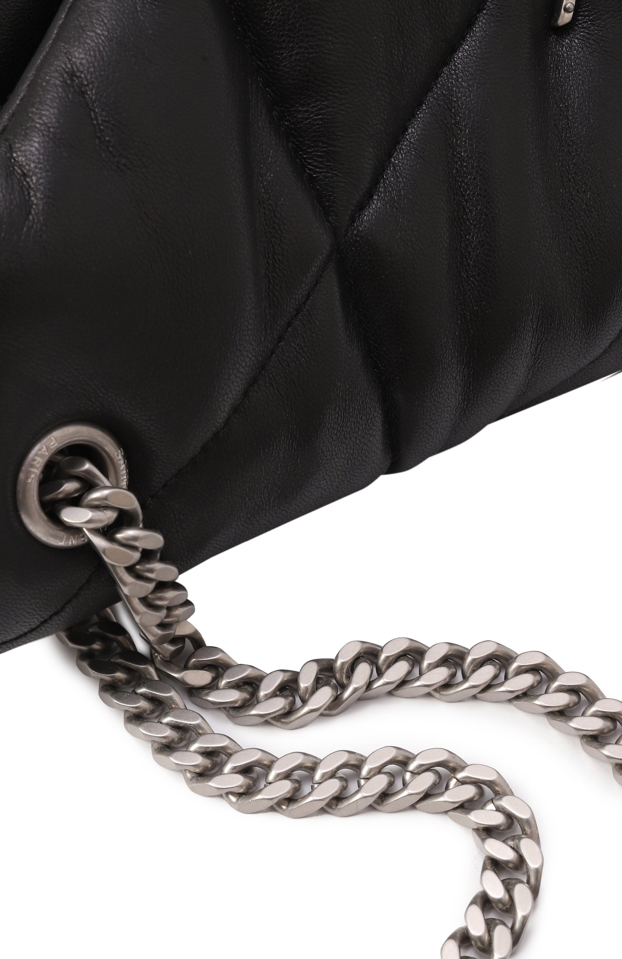 Сумка puffer loulou medium SAINT LAURENT черного цвета по цене 454500 руб., арт. 577475/1EL00, фото 3 Сумка puffer loulou medium SAINT LAURENT, арт. 577475/1EL00, фото 3