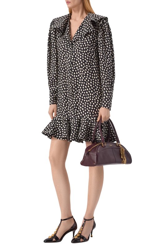 Сумка Chloé Bowling small Chloé CH26SS955Q86 Бордовый  CH26SS955Q86 Фото 3