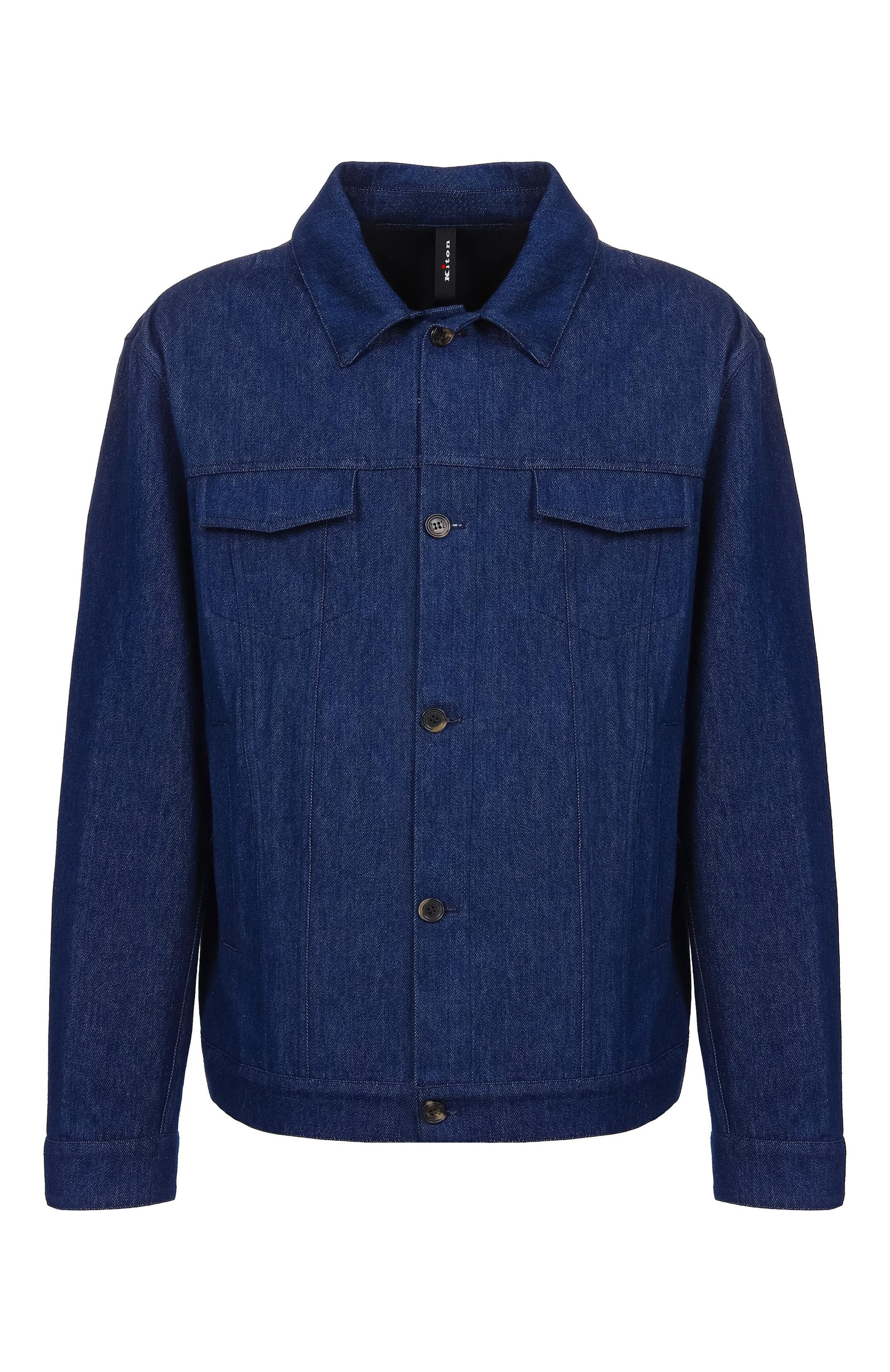 Джинсовая куртка KITON темно-синего цвета по цене 452500 руб., арт. UW2334V0832H_001, фото 1 Джинсовая куртка KITON, арт. UW2334V0832H_001, фото 1