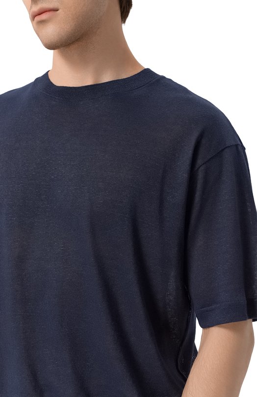 Футболка изо льна и хлопка White Sand 26SU40/657 Синий  26SU40/657 Фото 5