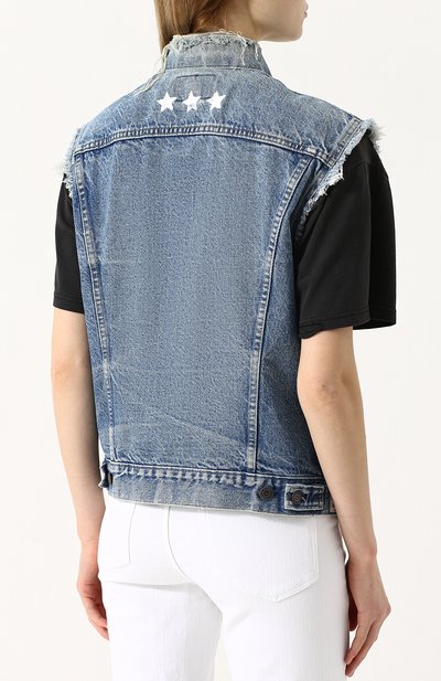 Джинсовый жилет с потертостями и бахромой ICONS OF CALIFORNIA, арт. PDVT_PS18, фото 4