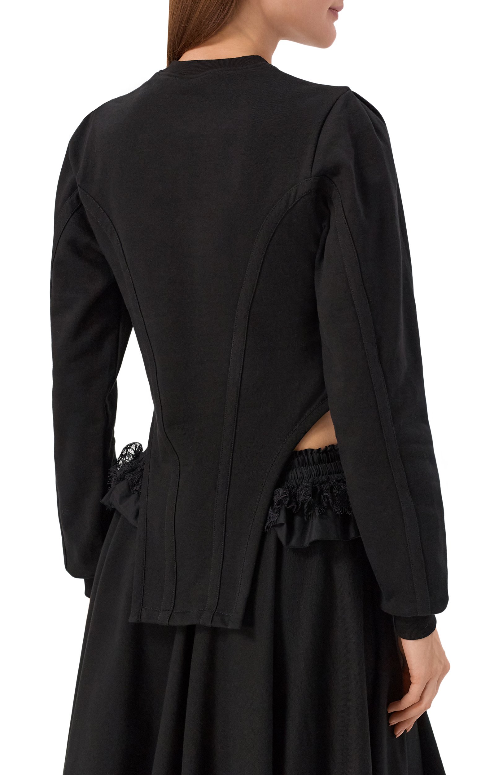 Хлопковый топ ANN DEMEULEMEESTER черного цвета по цене 113000 руб., арт. B0014526/FA799, фото 4 Хлопковый топ ANN DEMEULEMEESTER, арт. B0014526/FA799, фото 4
