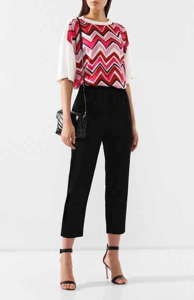 Футболка из вискозы M MISSONI малинового цвета по цене 14350 руб., арт. 2DL00001/2W0026, фото 2 Футболка из вискозы M MISSONI, арт. 2DL00001/2W0026, фото 2