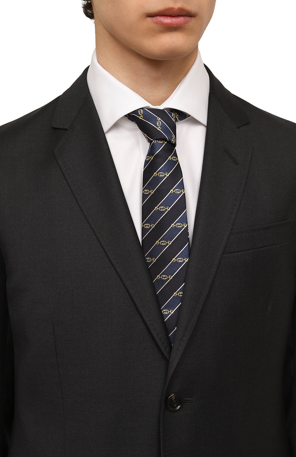 Шелковый галстук GUCCI, арт. 624077 4E002, фото 2