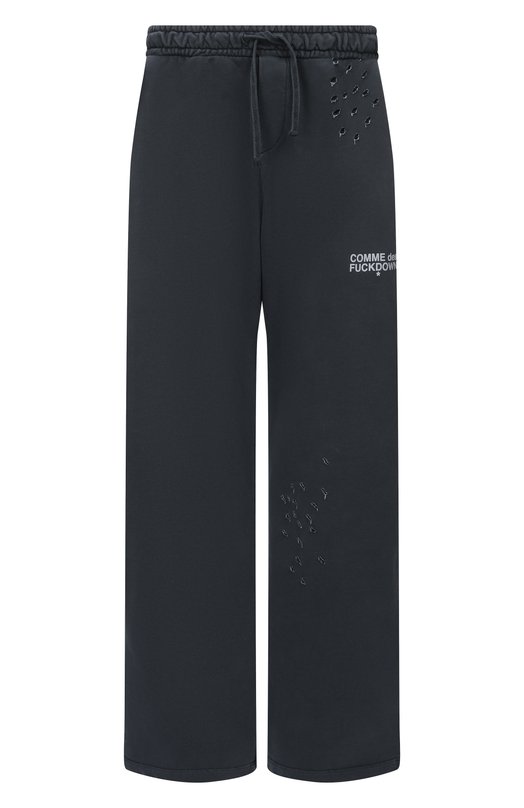 Хлопковые брюки Comme des Fuckdown CFABM02050 Чёрный CFABM02050