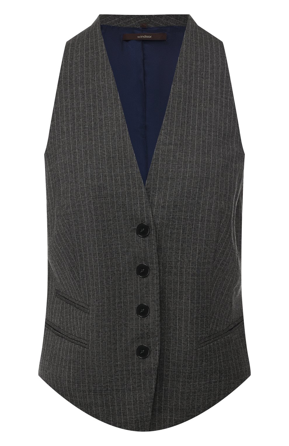 Шерстяной жилет WINDSOR серого цвета по цене 37700 руб., арт. 52 DW100 10006448, фото 1 Шерстяной жилет WINDSOR, арт. 52 DW100 10006448, фото 1