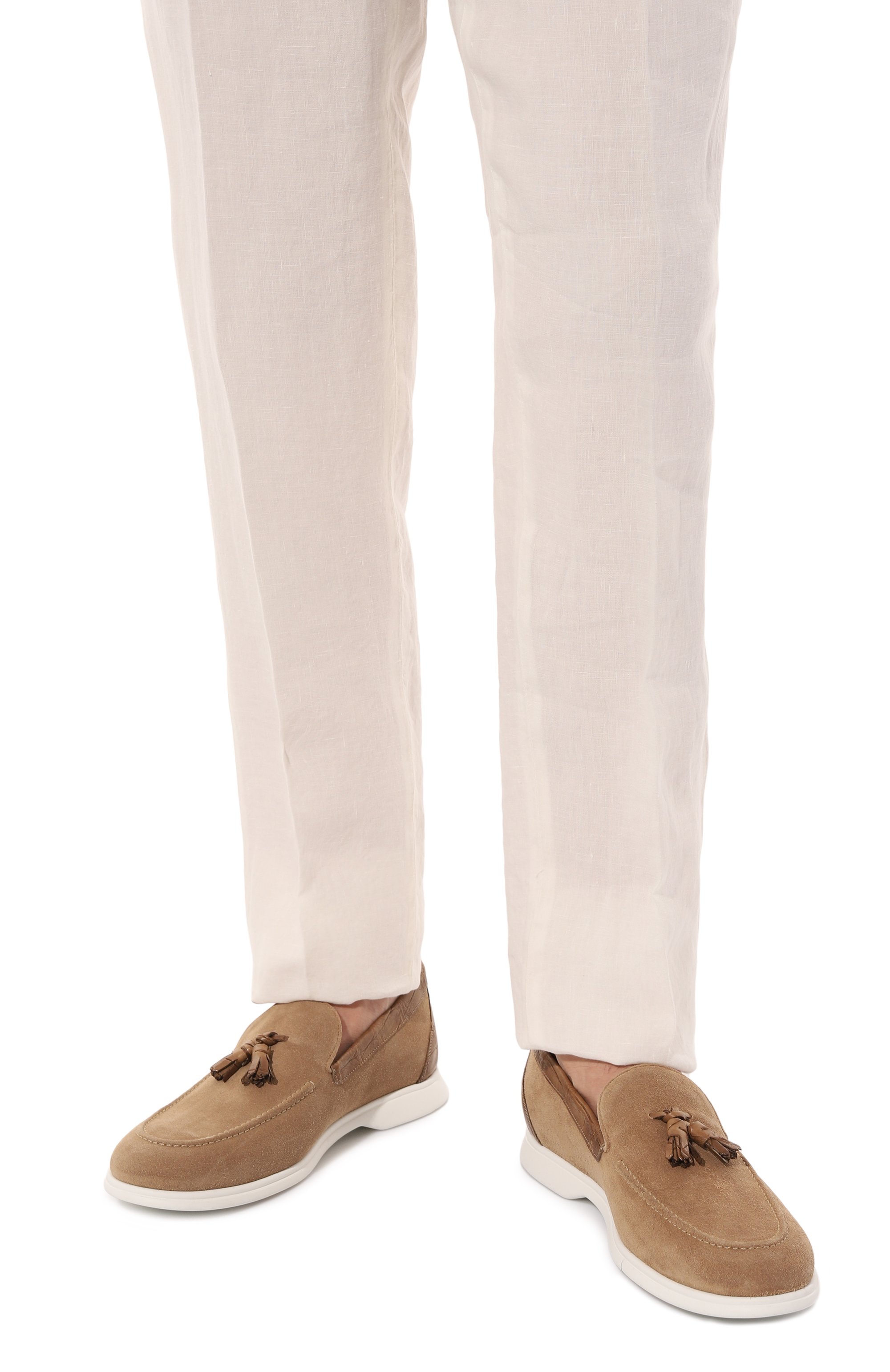 Замшевые лоферы KITON, арт. USSA076N00978, фото 3