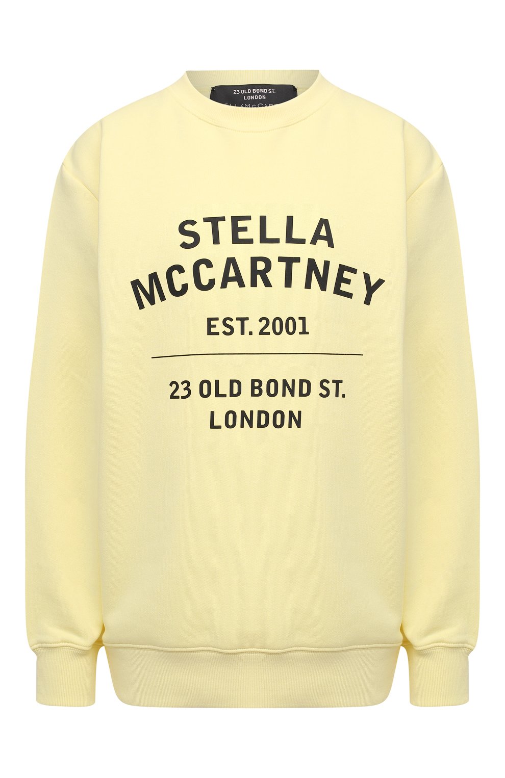 Хлопковый свитшот STELLA MCCARTNEY желтого цвета по цене 49700 руб., арт. 601847/SMP83, фото 1 Хлопковый свитшот STELLA MCCARTNEY, арт. 601847/SMP83, фото 1