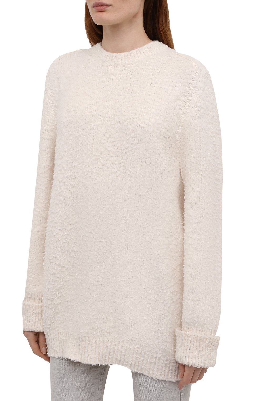 Хлопковый свитер MAISON MARGIELA кремового цвета по цене 88900 руб., арт. S51GP0225/S17664, фото 3 Хлопковый свитер MAISON MARGIELA, арт. S51GP0225/S17664, фото 3