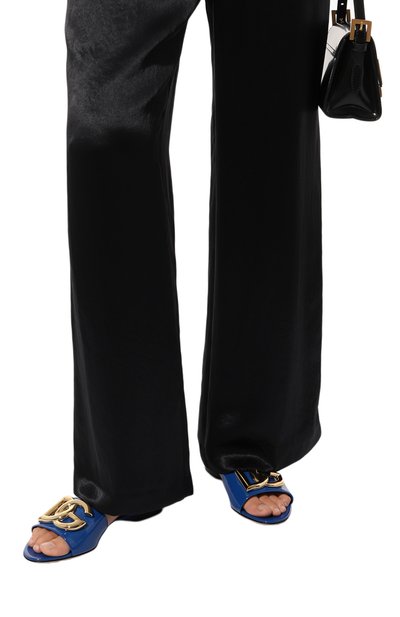 Кожаные шлепанцы bianca DOLCE & GABBANA, арт. CQ0455/A1037, фото 3