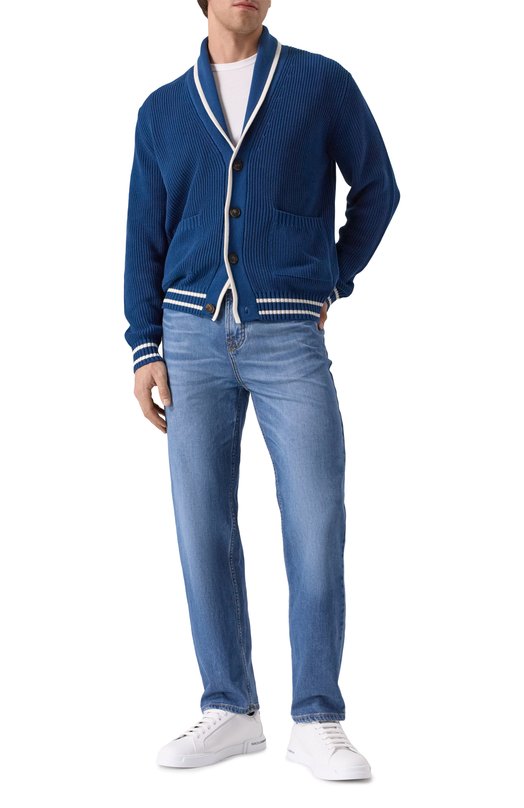 Хлопковый кардиган Kiton UMK064604 Синий  UMK064604 Фото 2