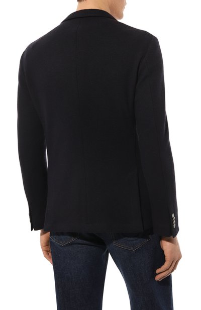 Шерстяной пиджак BOSS темно-синего цвета по цене 38800 руб., арт. 50484647, фото 4 Шерстяной пиджак BOSS, арт. 50484647, фото 4