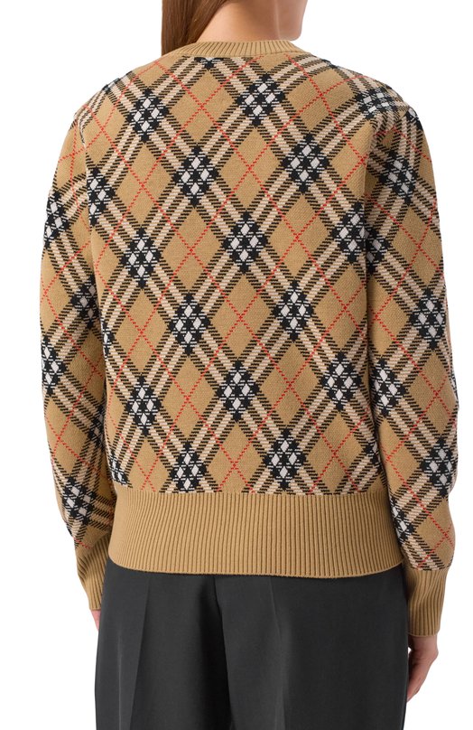 Шерстяной пуловер Burberry 8110514 Бежевый  8110514 Фото 4