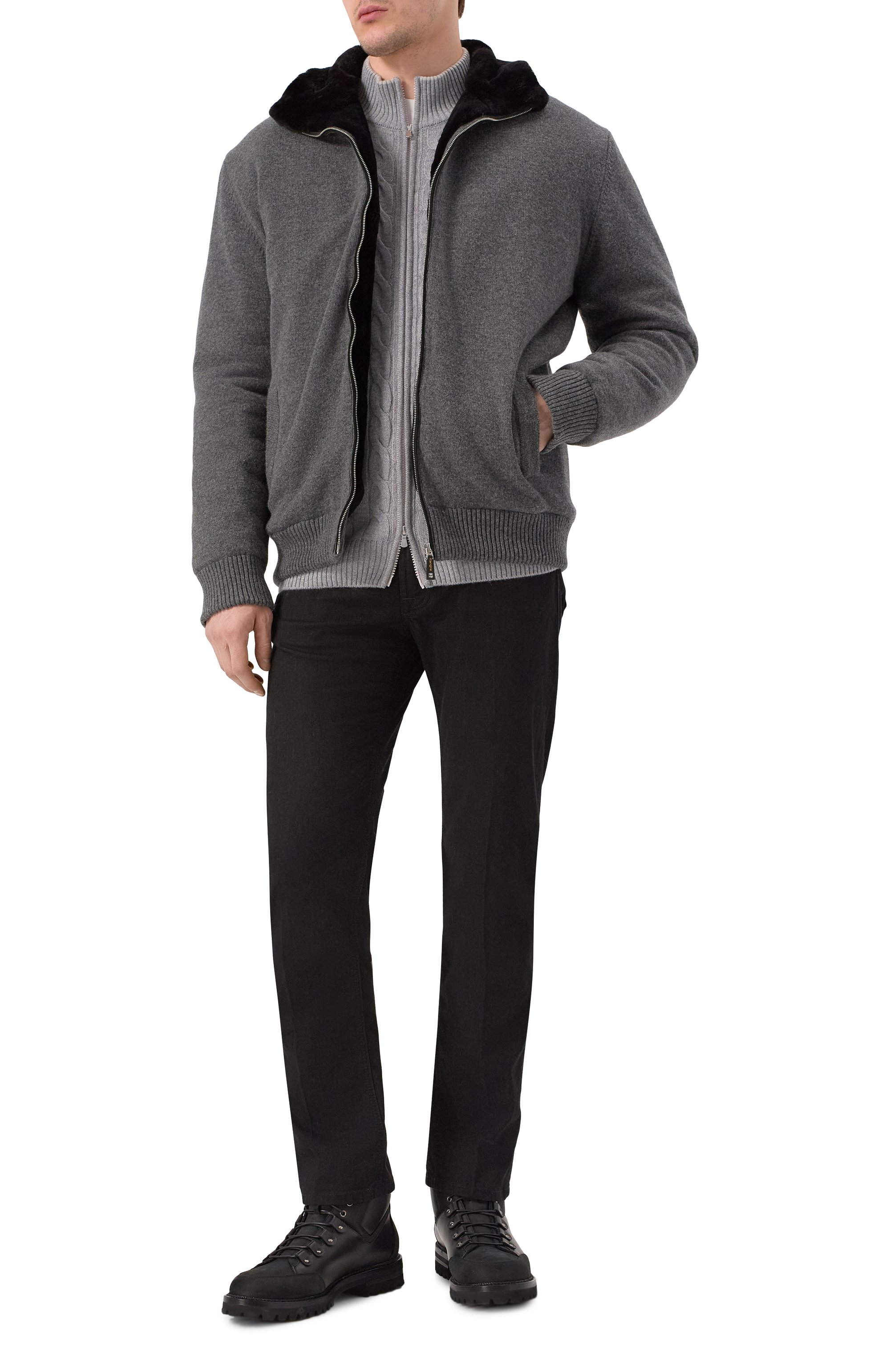 Кашемировый бомбер с подкладкой из бобра KANGRA, арт. 9150/09 02, фото 2