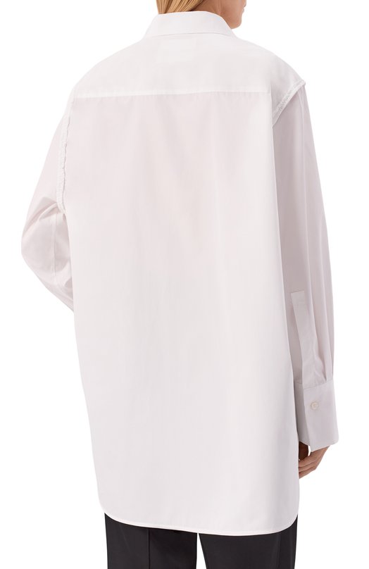 Хлопковая рубашка Jil Sander J02DL0273/J45001 Белый  J02DL0273/J45001 Фото 4
