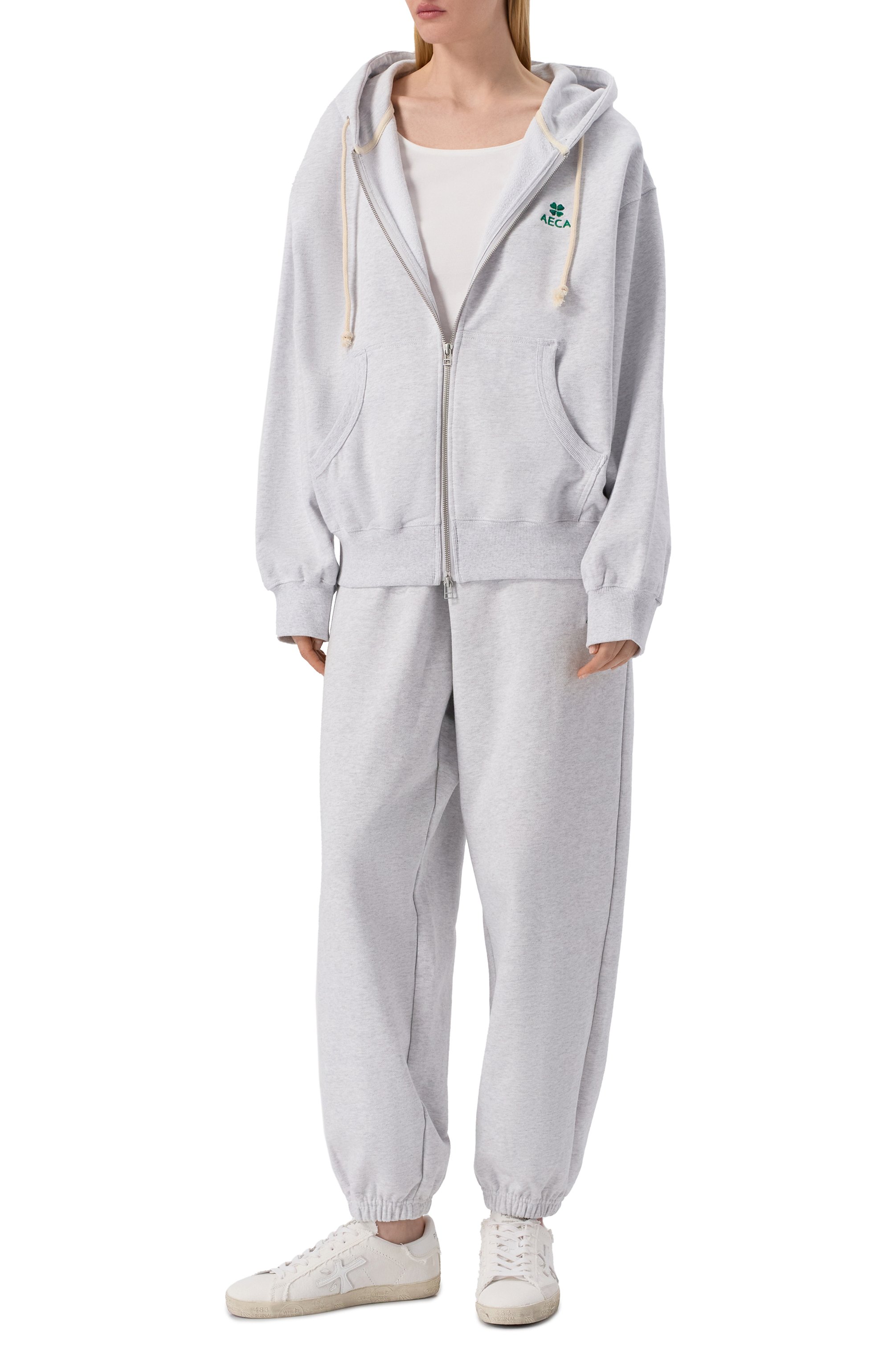 Хлопковые джоггеры AECA WHITE, арт. AWCMFWBDBSLSO001C0.LIGHT GREY (L), фото 2