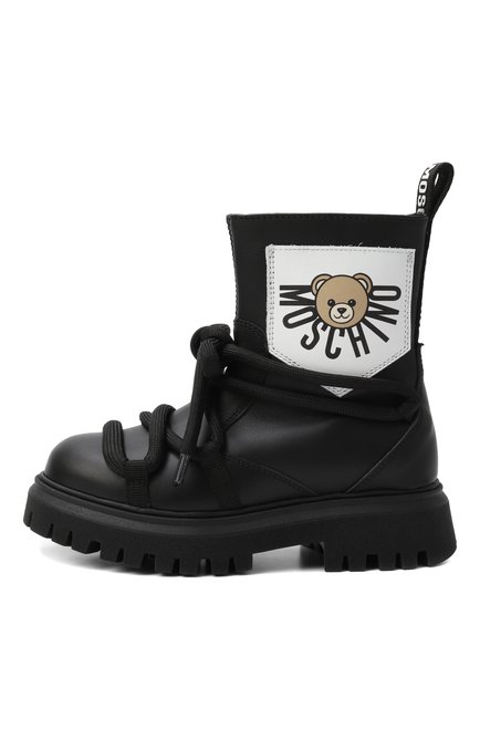 Кожаные ботинки MOSCHINO, арт. 81953/VAR4/24-27