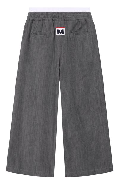 Брюки из лиоцелла MSGM KIDS темно-серого цвета по цене 16700 руб., арт. S6MSJUPA038, фото 2 Брюки из лиоцелла MSGM KIDS, арт. S6MSJUPA038, фото 2