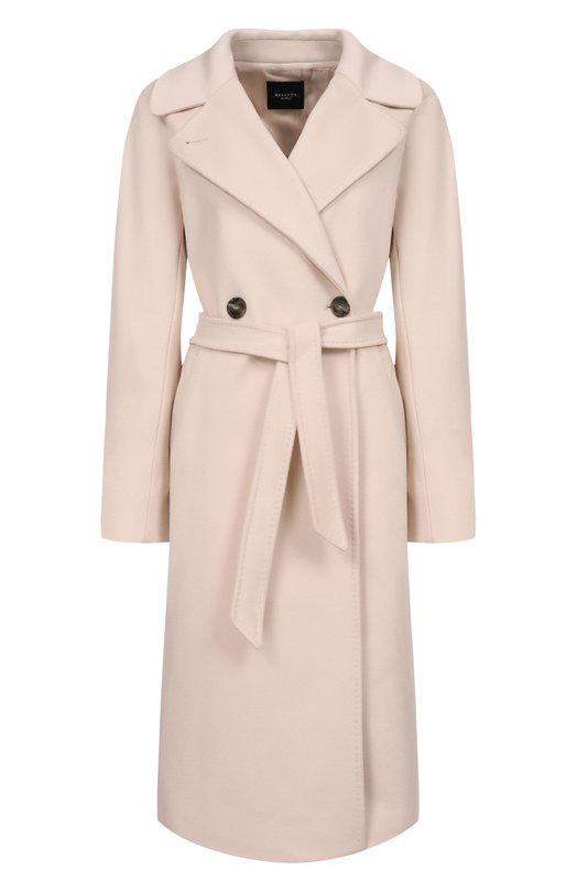 Шерстное пальто Weekend Max Mara RESINA Кремовый RESINA