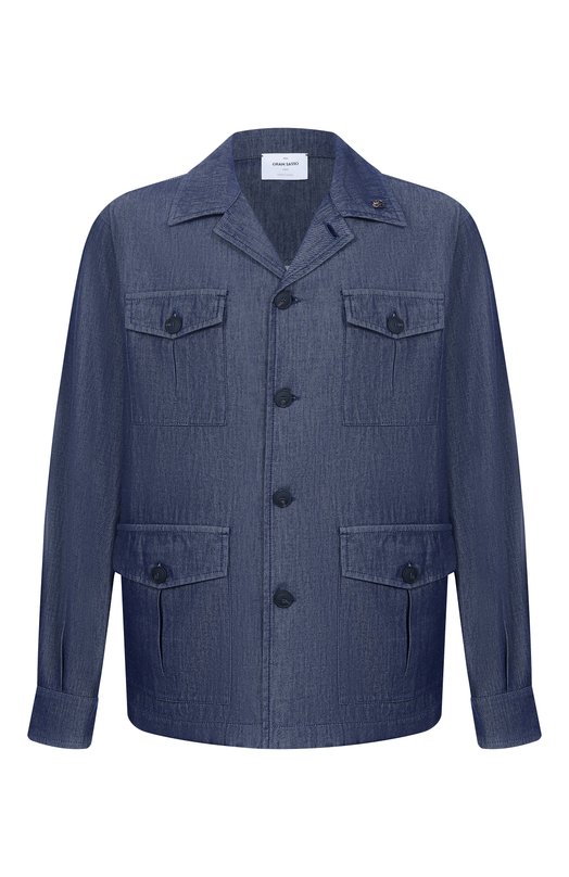 Хлопковая куртка-рубашка Gran Sasso 78110/56100 Синий 78110/56100