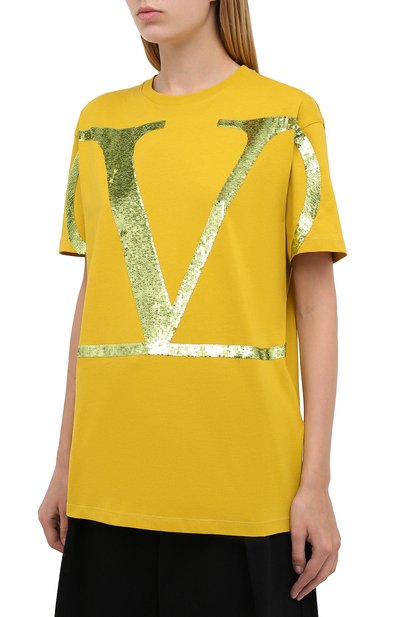 Хлопковая футболка VALENTINO, арт. UB3MG09A5UK, фото 3