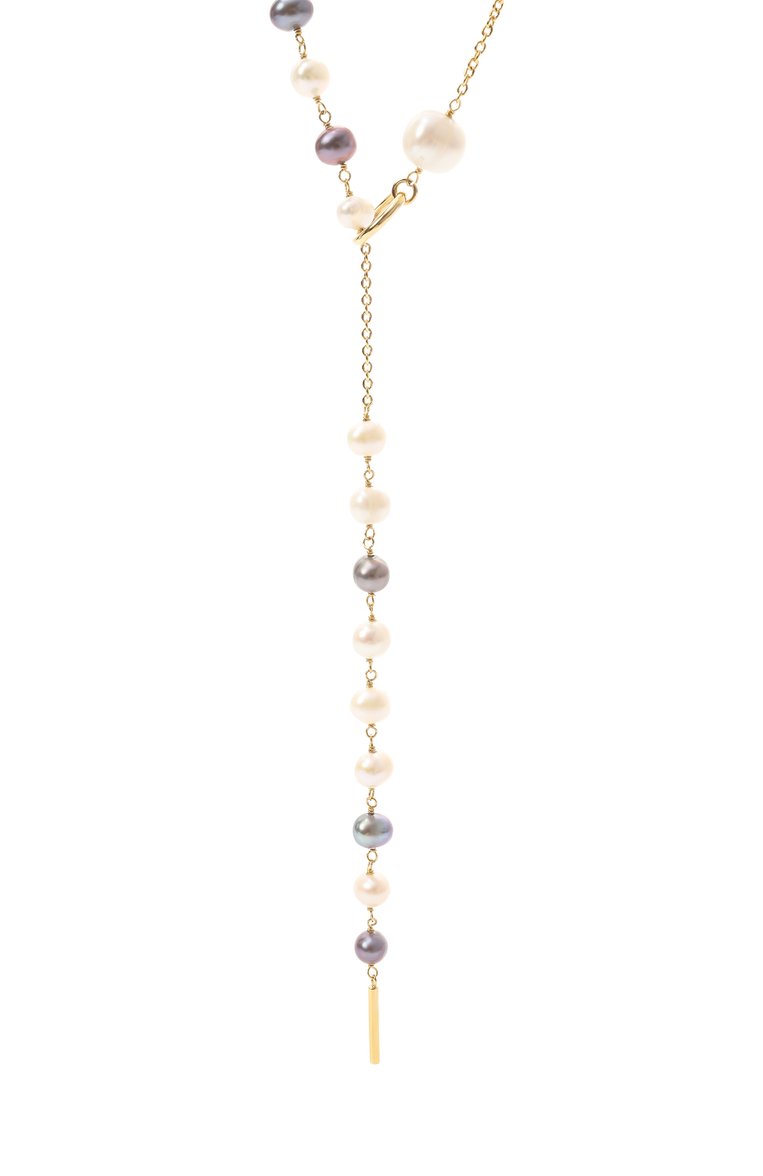Женское колье CRYSTALLINE JEWELLERY разноцветного цвета, арт. 511CB | Фото 3 (Нос: Не проставлено; Региональные ограничения белый список (Axapta Mercury): Не проставлено; Материал: Металл, Жемчуг)