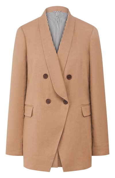 Женский жакет из смеси льна и хлопка BRUNELLO CUCINELLI, арт. MF5918946