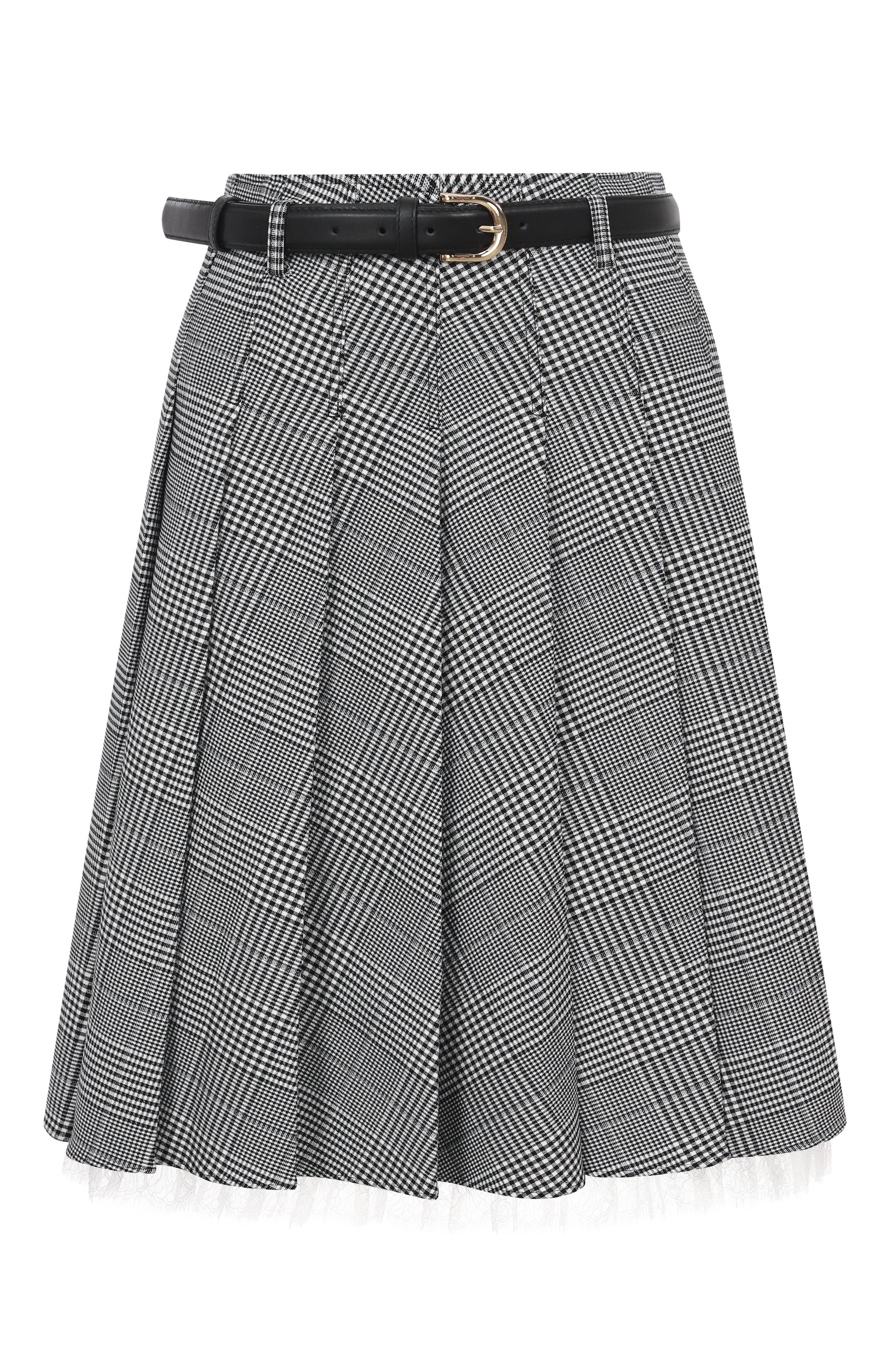 Плиссированная юбка SELF-PORTRAIT, арт. PF25104MSKBW, фото 1