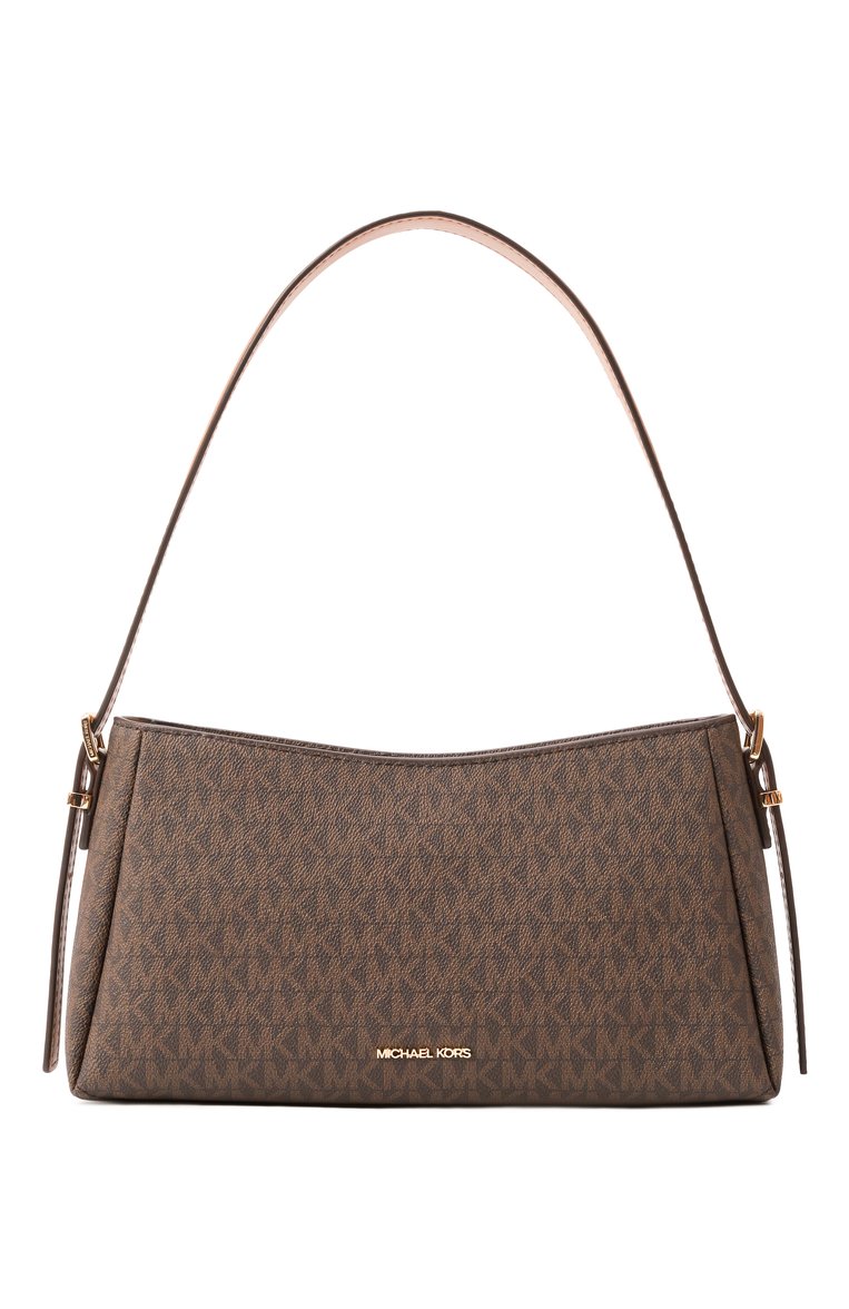 Женская сумка moore medium MICHAEL MICHAEL KORS коричневого цвета, арт. 32R5G90C6B | Фото 1 (Размер: medium; Материал: Экокожа, Канва)