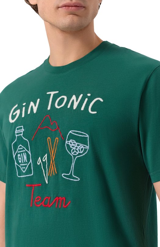 Хлопковая футболка MC2 Saint Barth ARN0004-02635I/ARN0TT WARM Зелёный  ARN0004-02635I/ARN0TT WARM Фото 5