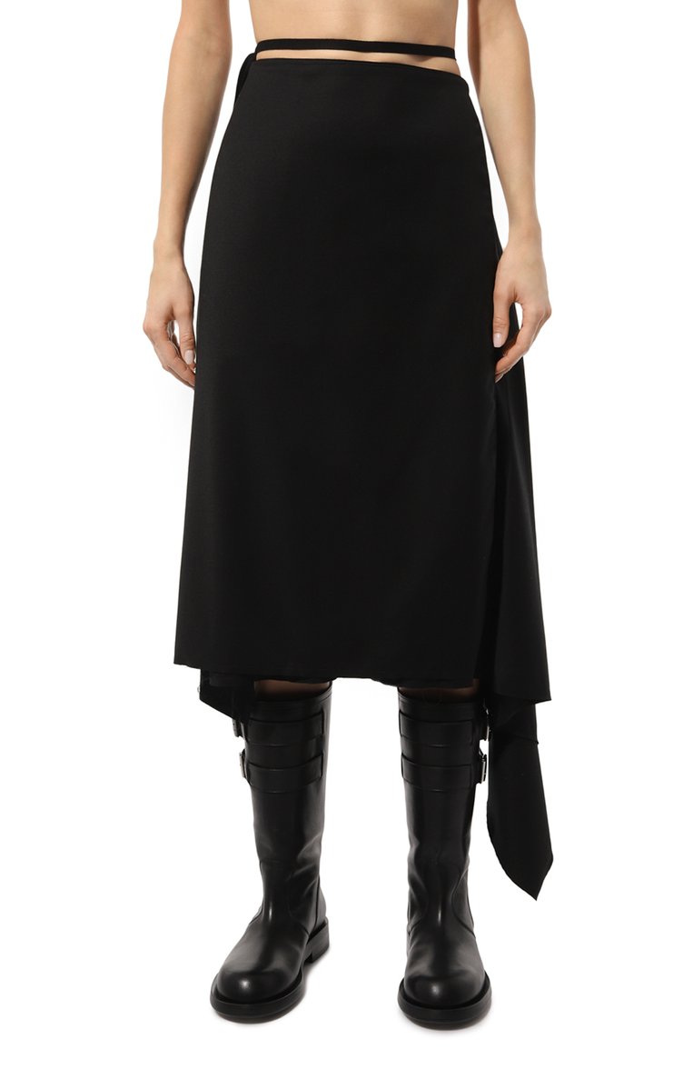 Шерстяная юбка ANN DEMEULEMEESTER, арт. 2402-W-SK06-FA515-099, фото 1