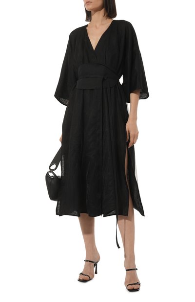 Туника изо льна и хлопка MIDGARD PARIS черного цвета по цене 38000 руб., арт. B4801, фото 2 Туника изо льна и хлопка MIDGARD PARIS, арт. B4801, фото 2