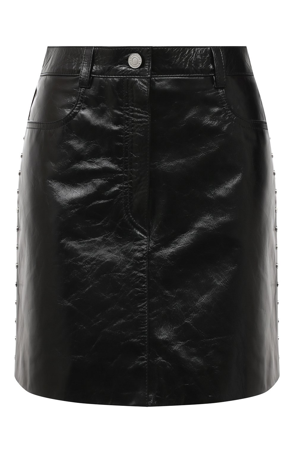 Кожаная юбка GIVENCHY черного цвета по цене 229500 руб., арт. BW40EK60HU, фото 1 Кожаная юбка GIVENCHY, арт. BW40EK60HU, фото 1