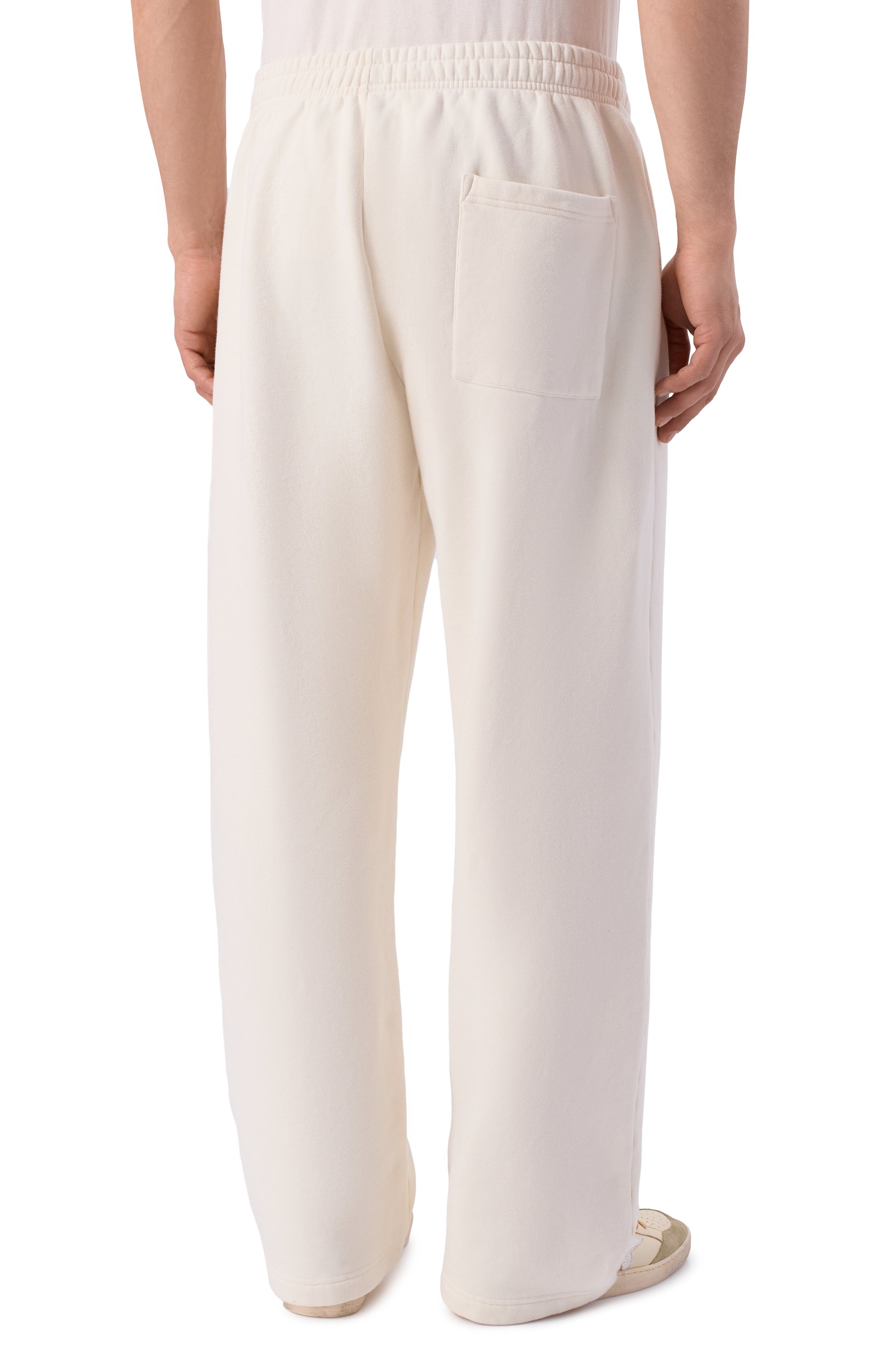 Хлопковые брюки SPORTY AND RICH кремового цвета по цене 32200 руб., арт. PA07176269WH37, фото 4 Хлопковые брюки SPORTY AND RICH, арт. PA07176269WH37, фото 4