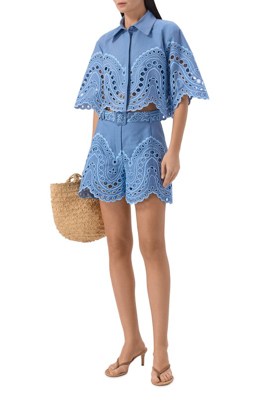 Хлопковая рубашка Charo Ruiz Ibiza 263200 Голубой  263200 Фото 2