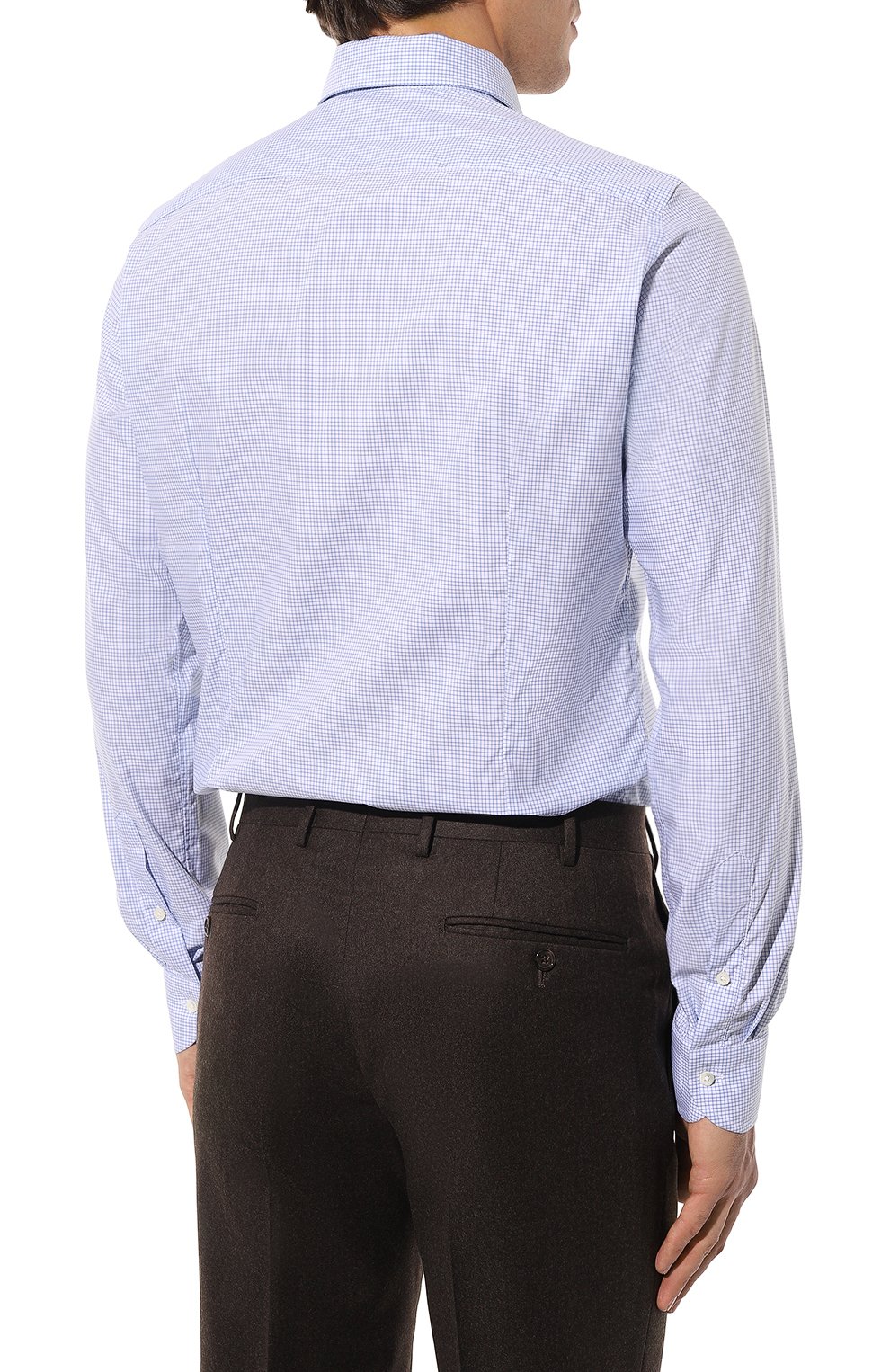 Хлопковая сорочка CANALI голубого цвета по цене 32100 руб., арт. NX18/GR01593, фото 5 Хлопковая сорочка CANALI, арт. NX18/GR01593, фото 5
