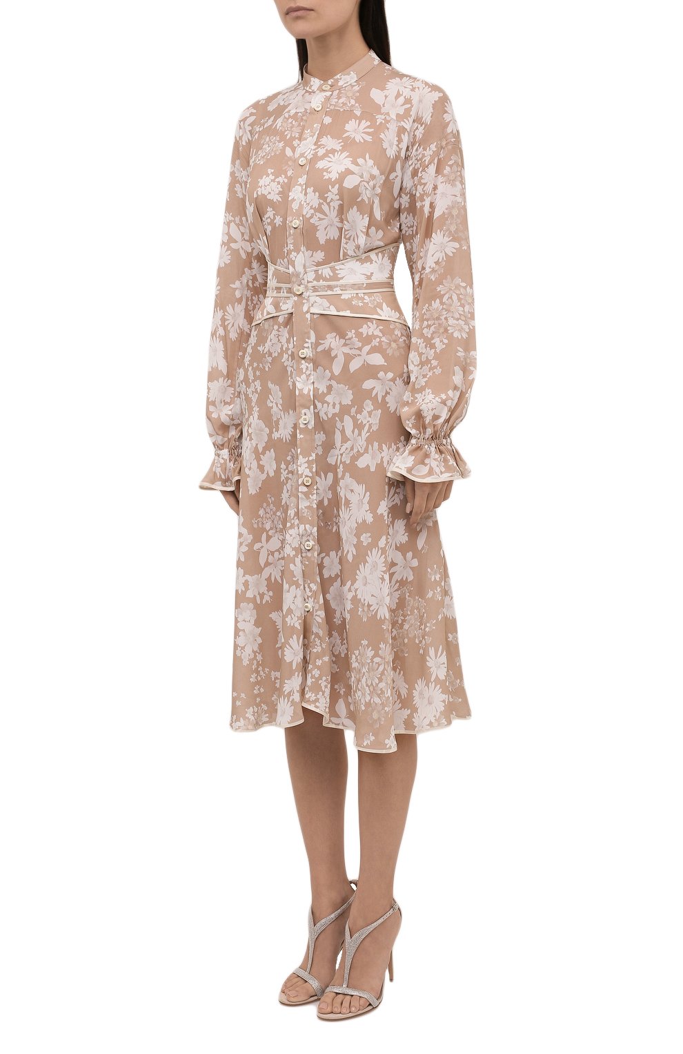 Платье из вискозы DSQUARED2 бежевого цвета по цене 106500 руб., арт. S72CV0271/S54264, фото 3 Платье из вискозы DSQUARED2, арт. S72CV0271/S54264, фото 3