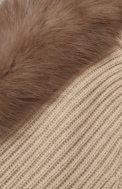 Шерстяной капюшон с мехом соболя VICTORIA KUSENKOVA, арт. 199103641540, фото 4