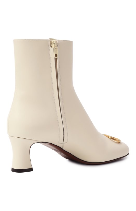 Кожаные ботильоны VLogo Signature 55 Valentino 7W2S0ML2/DSH Кремовый  7W2S0ML2/DSH Фото 5