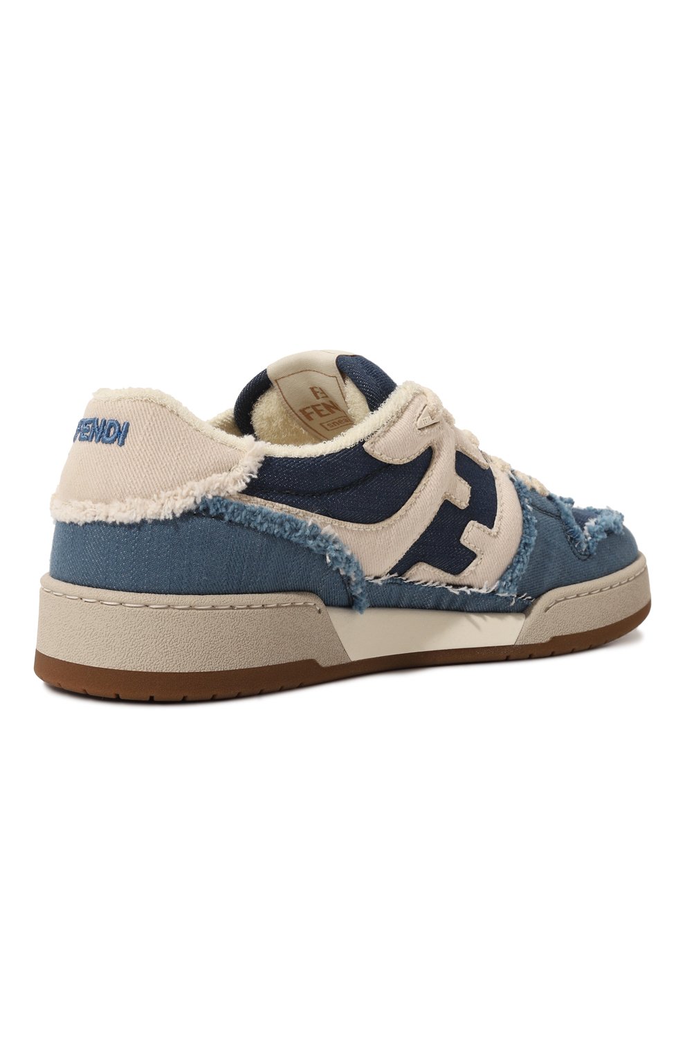 Текстильные кеды match FENDI синего цвета по цене 106500 руб., арт. 8E8505/AMF1, фото 5 Текстильные кеды match FENDI, арт. 8E8505/AMF1, фото 5