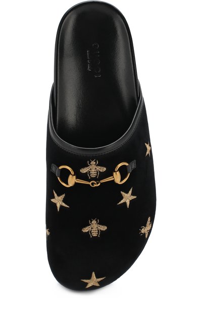 Бархатные сабо с вышивкой и пряжкой-трензелем GUCCI, арт. 505265/K4DD0, фото 5