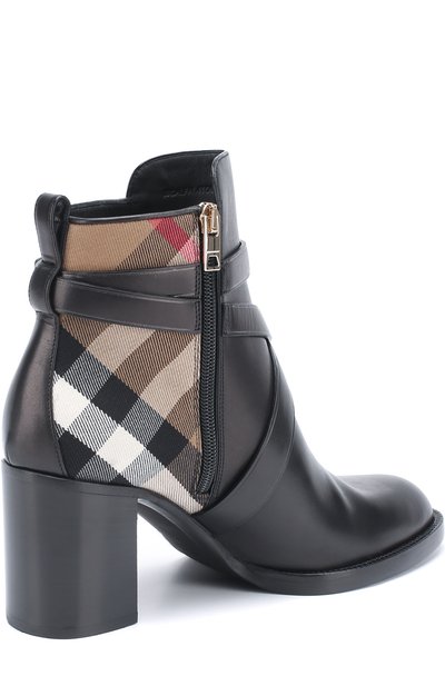 Кожаные ботильоны на устойчивом каблуке BURBERRY, арт. 4036482, фото 4