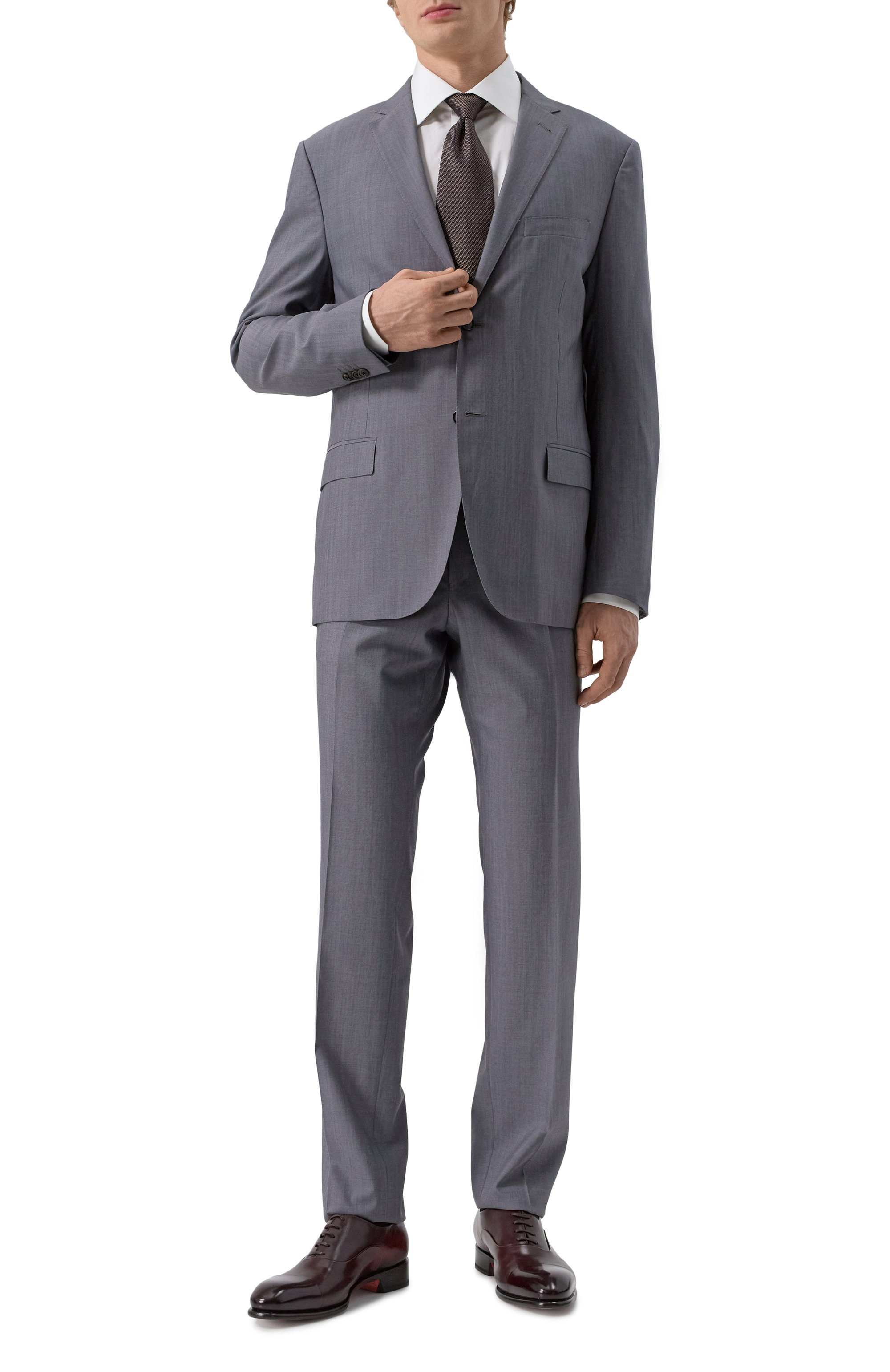 Кожаные оксфорды carter SANTONI бордового цвета по цене 113500 руб., арт. MCCG12621MC1HVSY, фото 2 Кожаные оксфорды carter SANTONI, арт. MCCG12621MC1HVSY, фото 2