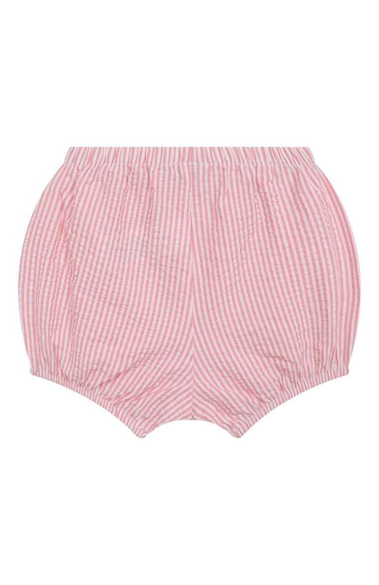 Детский комплект из футболки и шорт IL GUFO розового цвета, арт. P25DP533C1080/3M-9M | Фото 6 (Материал внешний: Хлопок; Нос: Не проставлено; Кросс-КТ НВ: Костюм; Ростовка одежда: 0 - 3 мес | 50 - 60 см, 3 мес | 62 см)