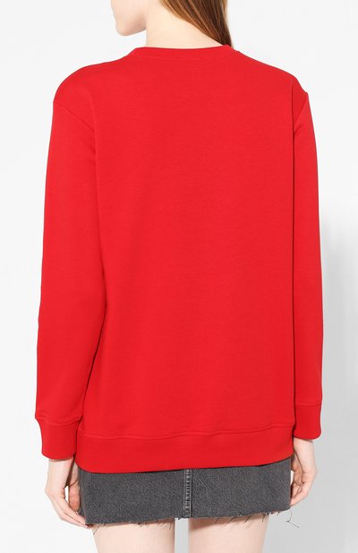 Хлопковый свитшот REDVALENTINO красного цвета по цене 19650 руб., арт. SR0MF02C/4PE, фото 4 Хлопковый свитшот REDVALENTINO, арт. SR0MF02C/4PE, фото 4